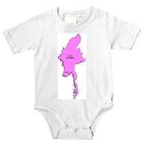 Onesie with myanmar, map, vector
