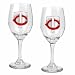 Minnesota Twins 2-Piece Wine Glass Set  (Primary Logo)