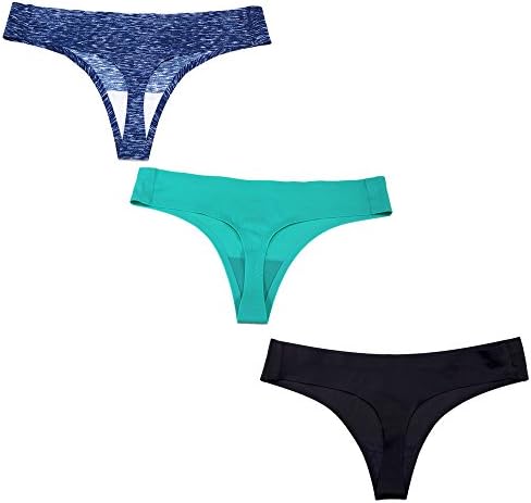 Luxee Laser Cut No-show Seamless Thong 3 Pack Panty ...
