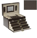 Schöner Schmuckkoffer XXL - BRAUN - Schatulle für Schmuck - Koffer für Ring und Kette