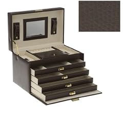 Sch�ner Schmuckkoffer XXL - BRAUN - Schatulle f�r Schmuck - Koffer f�r Ring und Kette