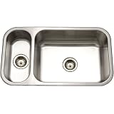 Houzer EHD-3118-1 Elite 31-1/2-by-17-15/16-Inch 80/20 Undermount Double Bowl Stainless Steel Sink