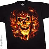 SKULLS T-Shirt - Molten Skull (Black), L