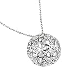 GeorgeLZQ 生命のハート 立体ボール型 ネックレス オリジナルペンダント 今流行のお洒落デザインジュエリー ファッション アクセサリー