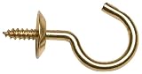 Shoulder Cup Hook, Solid Brass