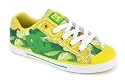 DC CHELSEA LX LADIES LEATHER & CANVAS SKATE SHOES EMERALD/YELLOW