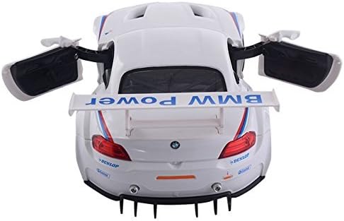 1/14 Scale BMW Z4 GT3 Licensed Electric Radio Remote Control RC Car w/Lights - Extreme Detailed Interior / Exterior - Full Function For Forward, Reverse, Left &amp; Right - Glossy Exterior Paint (White)