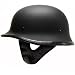 809-MATTE German Motorcycle Cruiser Biker Half Helmet Matte Flat Black DOT