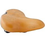 SELLE VILLE VTT DE VÈLO FEMME HOMME CUIR VINTAGE RETRO LOOK - SUPSPENSION CONFORT - pour Vélos de tout terrain Ville Beach Cruiser Hollandais - Old America XC1950 brun - Made in Italy