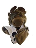 Plush Moose Animal Hat - Moose Hat with Ear Flaps and Hand Pockets