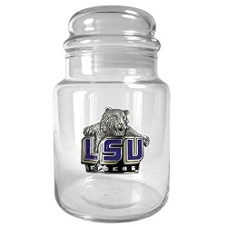 LSU Tigers NCAA 31oz Glass Candy Jar - Primary Logo by Great American Products