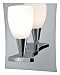 Holtkoetter 5580 CH SW Ludwig Single Light Wall Sconce, Chrome with Satin White Glass
