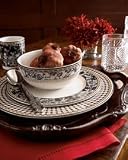 Four Provence Noir Floral Salad Plates
