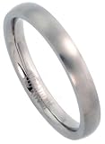Titanium 3 mm (1/8 in.) Comfort Fit Plain Dome Wedding Band / Thumb Ring