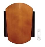 Heath Zenith SL-6512 Wireless Mechanical Chime with Push Button, Maple