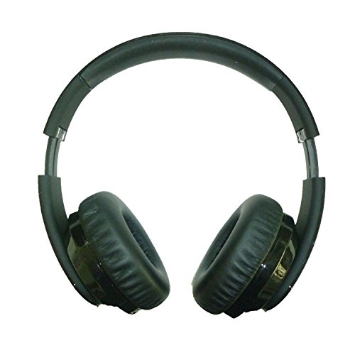 iBucks Bluetooth Stereo Wireless Headphone (Black) w/Built-in Microphone BT v2 Headset Powerful Bass Enjoy Your Music Over-ear Headphones