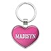 Graphics and More Metal Keychain Key Chain Ring Pink I Love Heart Names Female M Mabe - Madisyn