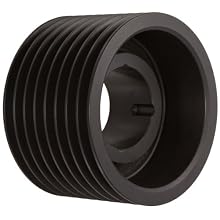 Martin Conventional Taper Bushed Sheave, A/B Belt Section, 8 Grooves, Class 30 Gray Cast Iron