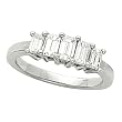 14K White Gold Diamond Five-Stone Anniversary Ring - 1.25 Ct.