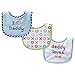 Luvable Friends Unisex Baby Cotton Drooler Bibs with Fiber Filling, Blue Dad, One Size