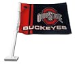 NCAA Ohio State Buckeyes Black Car Flag