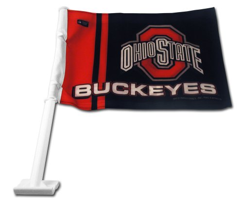 Ohio State Buckeyes Black Car Flag