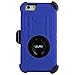 ULAK Belt Clip Holster Heavy Duty Rugged Hybrid Shockproof Combo Kickstand Case Cover for Apple iPhone 6 Plus 5.5 inch (Blue+Black)