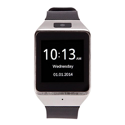 Atongm 2014 Luxury Bluetooth3.0 Smart Watch Wrist Wrap Watch Phone for IOS Apple iphone 4/4S/5/5C/5S Android Samsung S2/S3/S4/Note 2/Note 3 HTC Nokia Black