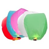 10pc Fire Sky Lantern (Kongming Lantern) Color Mix - Red/Green/Blue/Pink/White