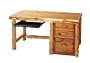 Log File Desk w/ Keyboard Slide & Liquid Glass Finish: Log File Desk - Right Side File
