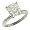 4 prong Radiant Cut Ring 14Kt White Gold 3.16cttw EGL Certificate I-J; VS2-Si1; 8.96-7.97X5.40mm - Size 4.0