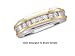 Mens 2 Tone Gold Diamond Wedding Band