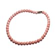 Pink Bamboo Coral Anklet with Magnetic Closure