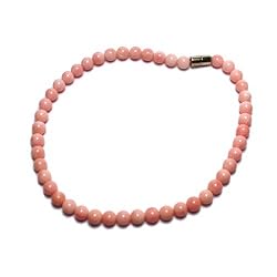 Pink Bamboo Coral Anklet with Magnetic Closure