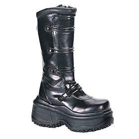 DRAGO-709 3 1 2 P F Blk Pu Knee High Boot by Unknown