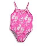 Plaid Fish - Girls One Piece Tie Dye Bathing Suit, Fuschia