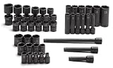 SK Hand Tools 31036 39-Piece 1/4-Inch Drive Metric High Visibility Impact Socket SuperSet