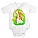 Onesie with bush, basset, hound, flowers, dog