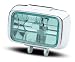 Pilot Performance Lighting   PL-880W Pilot 4-1/2x 3-1/4 Square SAE M.S.R. Fog Light Kit, Chrome Housing, H.I.D. White