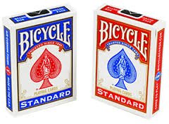 マジックに最適!トランプの王様「BICYCLE バイスクル ライダーバック808 ポーカーサイズ」人気のレッド&ブルーをセットでGET!!