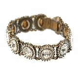 Lee Angel Light Bronze Crystal Bracelet