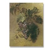 A Bunch of Grapes Hanging on a Wall - Box Set of 12 Greeting Cards and Patterned Envelopes