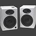 A5 Premium Powered Bookshelf Speakers (White)