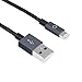 Volts Solutions 6ft Lightning to USB Cable Nylon Braided Charger with Aluminum Case 8-pin Connector for Smartphones & Tablets - Gray