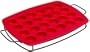 KitchenAid Silicone 24-Cup Mini Muffin Pan with Sled, Red