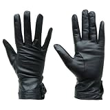 Kangol Leather Gloves Ladies Black Medium