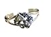 Double Hearts Cuff Bracelet with Diamond Cut Accents
