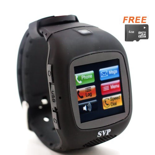 41WA9pYn6LL G13(with micro4GB) Black Touch Screen Camera MP3 GSM Watch Cell Phone~ unlocked~ Quad band