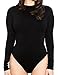 Inital Women's Long Sleeve Bodysuit Round Neck Stretchy Leotard Top 13 Color