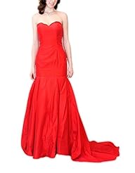Sexy Strapless Off the Shoulder Sweetheart Floor Length Fitted Flared-Skirt Mermaid  Dress